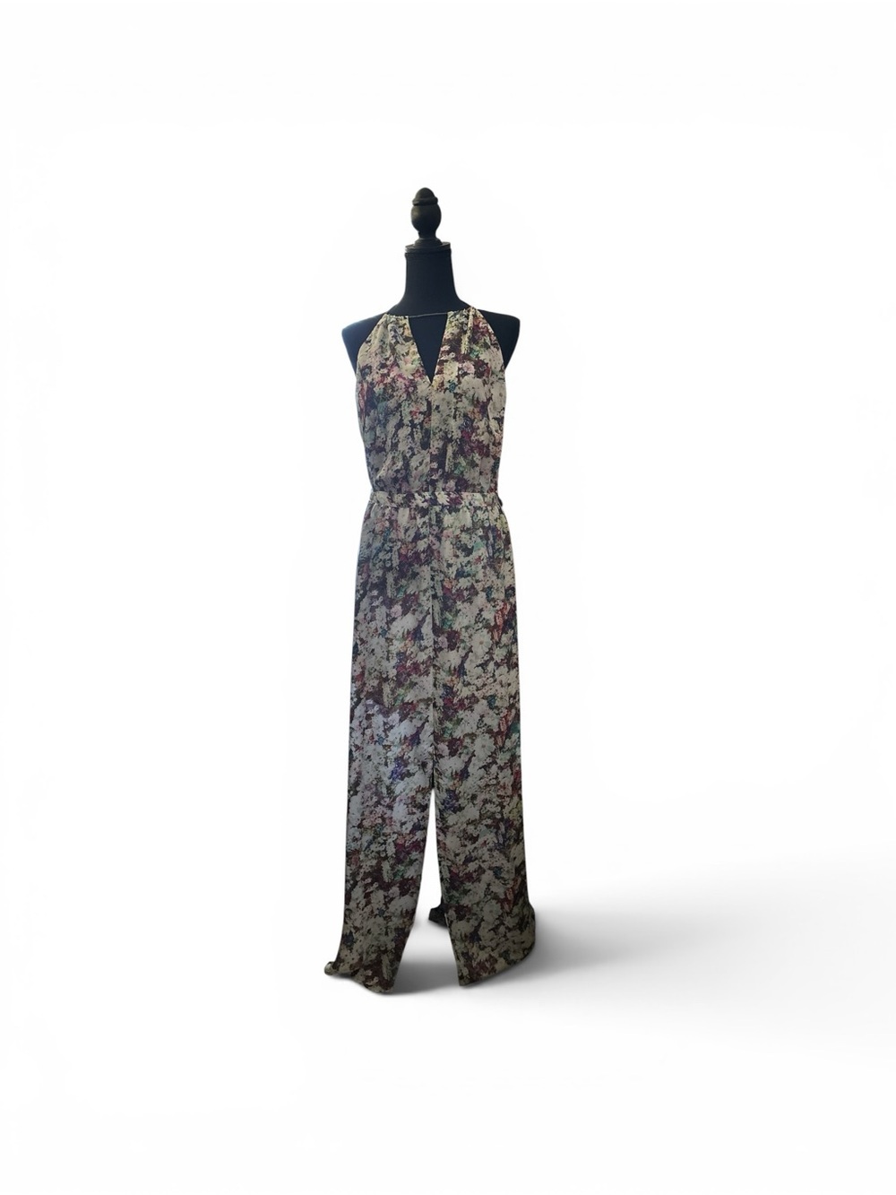 Sleeveless Floral Maxi Dress in Multi-Color
